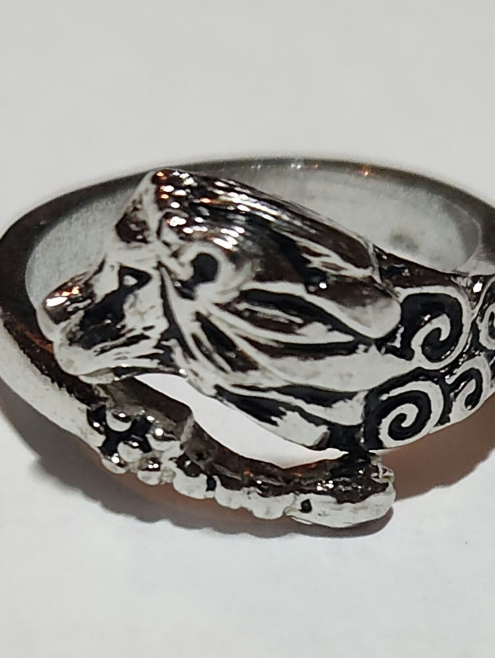 Sarah Coventry Silver-tone Lion Head Wrap Ring Zodiac Leo The Lion